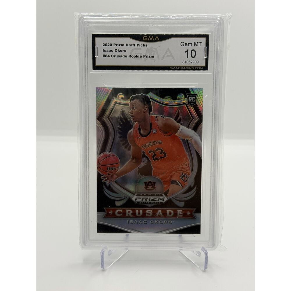 2020-21 Panini Prizm Draft Picks - Crusade #84 Isaac Okoro (RC) Gem Mint 10